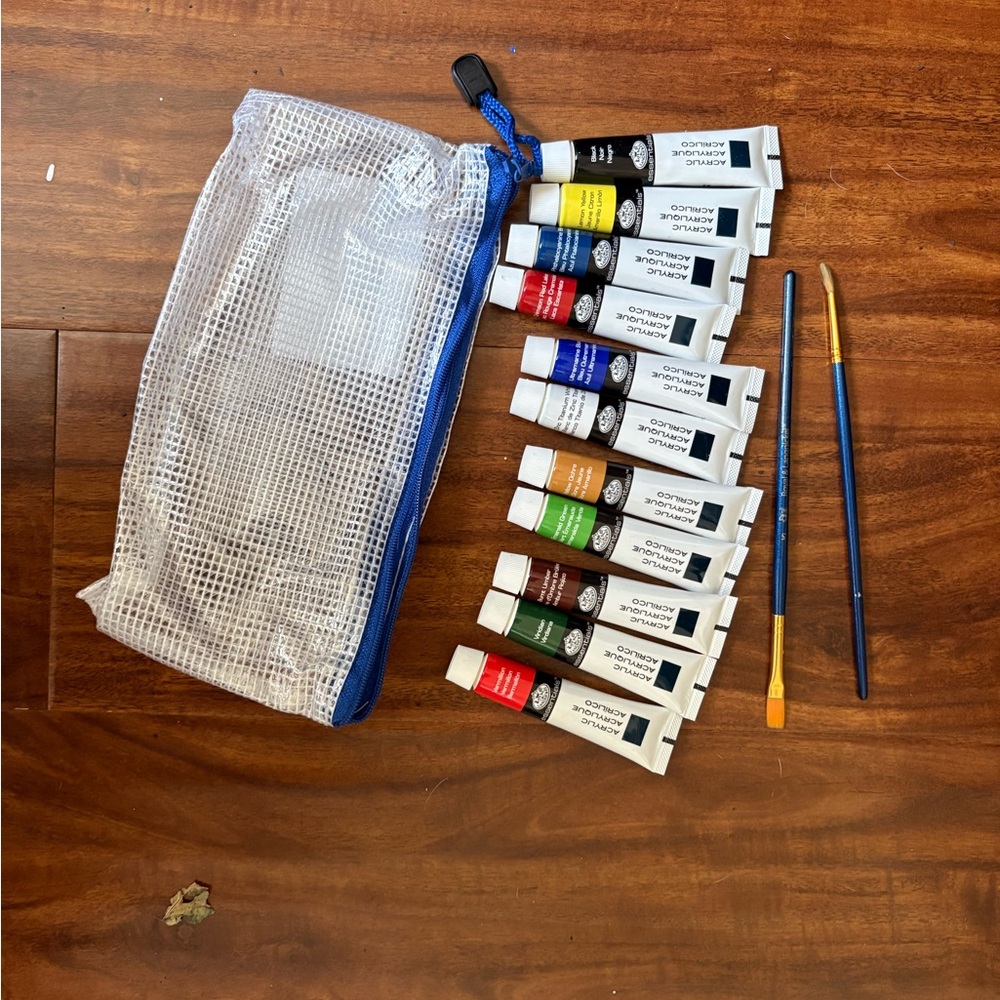 Acrylic Paint Set with Brushes